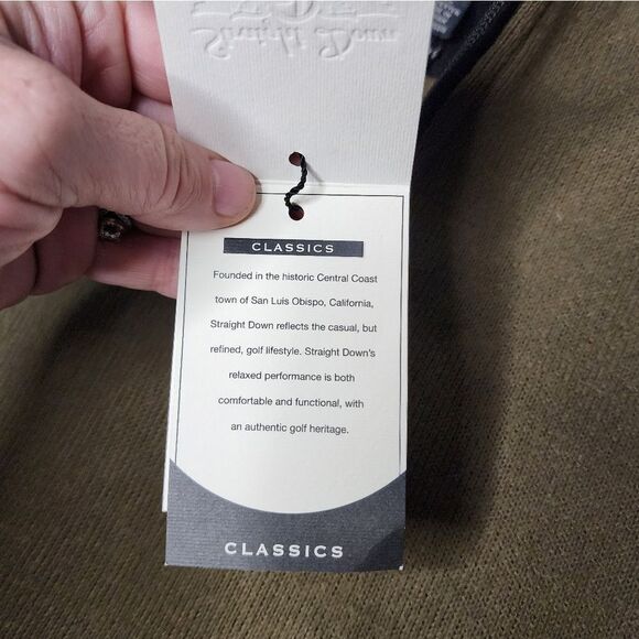 Straight Down Golf Vest Mens Medium 3/4 Zip Brown NWT Size Large - Picture 4 of 7